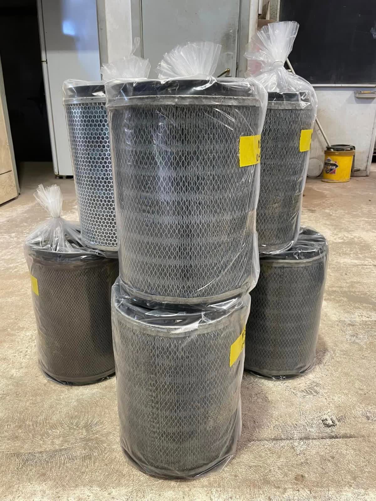 Cleaned air filters bagged and ready for delivery